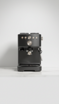 Charcoal black all-in-one espresso machine